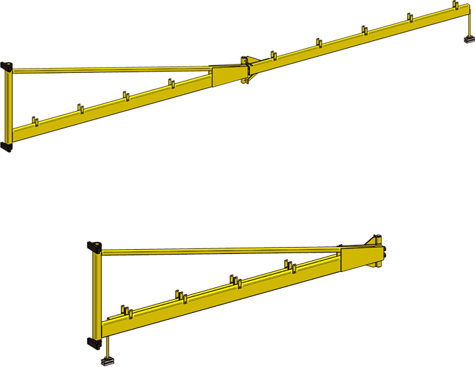 Wall mounted pivot wire feeder boom