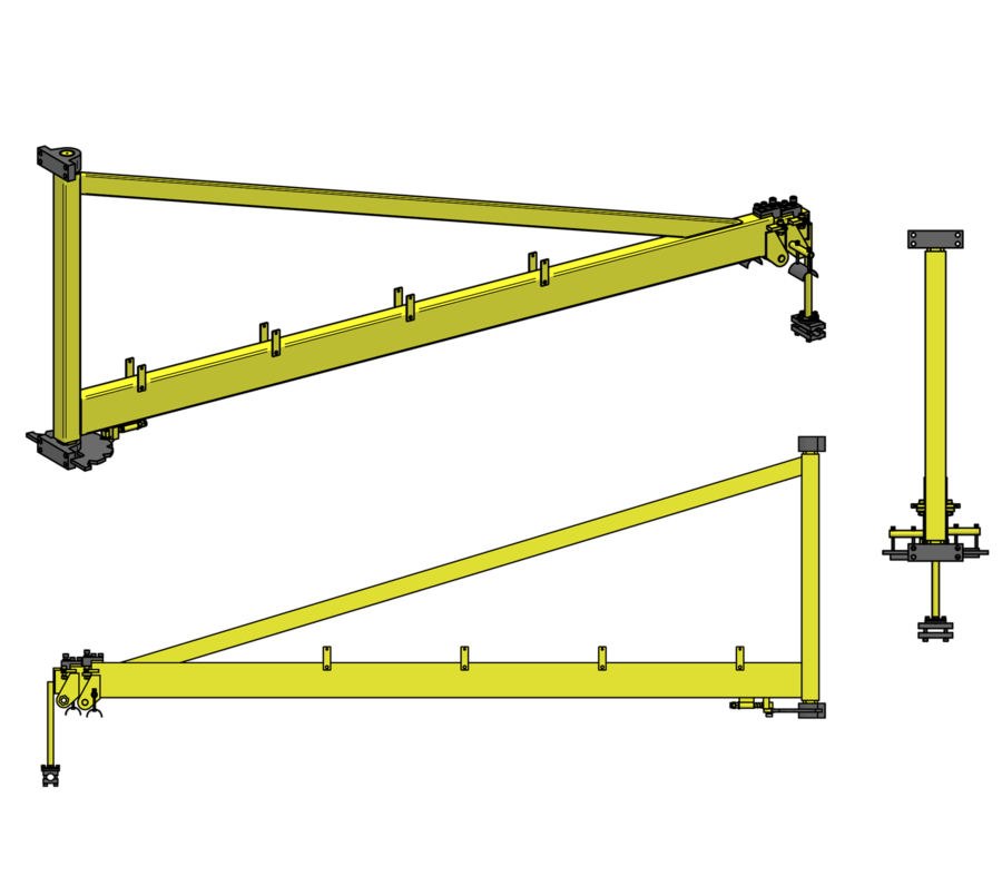 Wall-mounted telescopic wire feeder boom