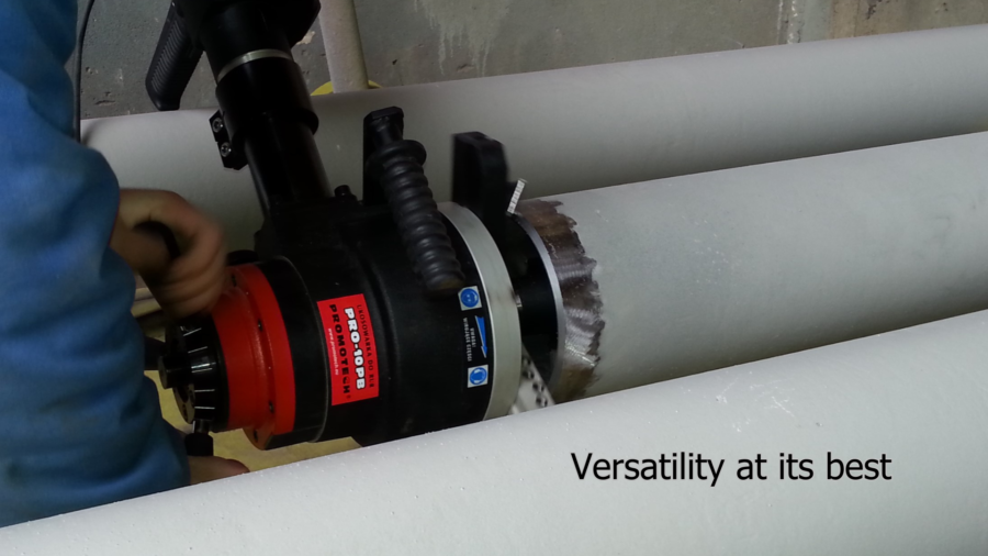 Multi task pipe beveller and flange facer