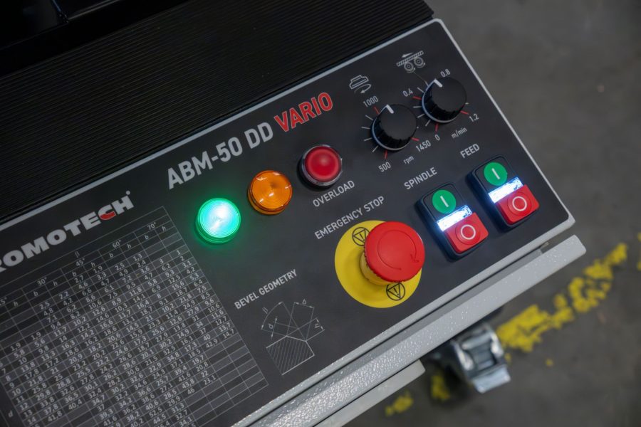 Excellent results, minimal effort. ABM-50 DD Vario Heavy-Duty Auto-Feed Plate Beveller