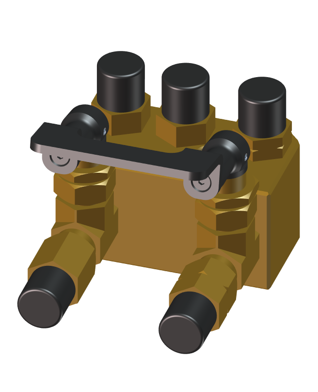 RZD-0475-69-00-00-0 Manifold 2×3 with cut-off valve (14 inch)