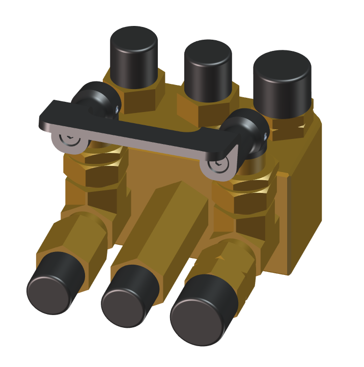 RZD-0475-72-00-00-0 Manifold 33 with cut-off valve (metric)