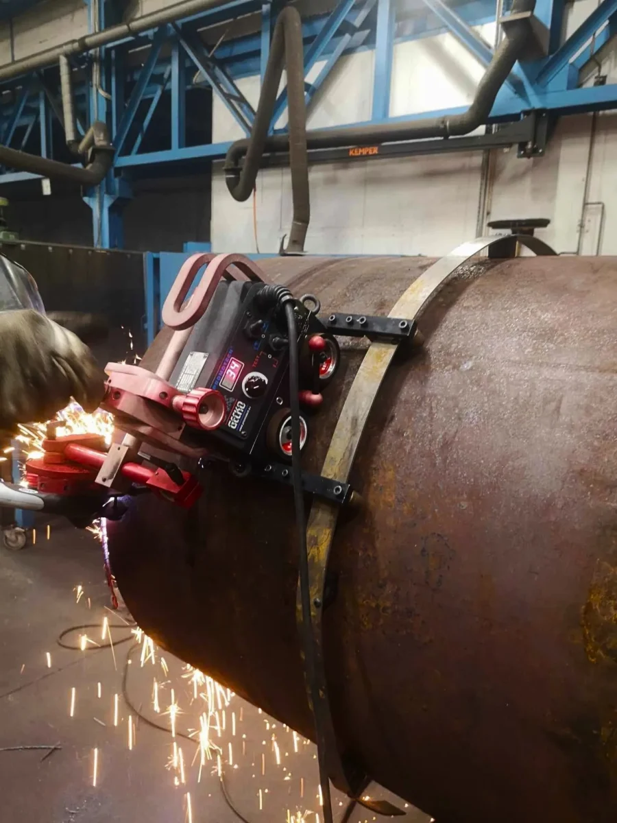 PROMOTECH GECKO plasma cutting large diameter steel pipe