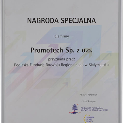 Nagroda Specjalna w rankingu Innowacje 2011 – Podlaska Fundacja Rozwoju Regionalnego w Białymstoku